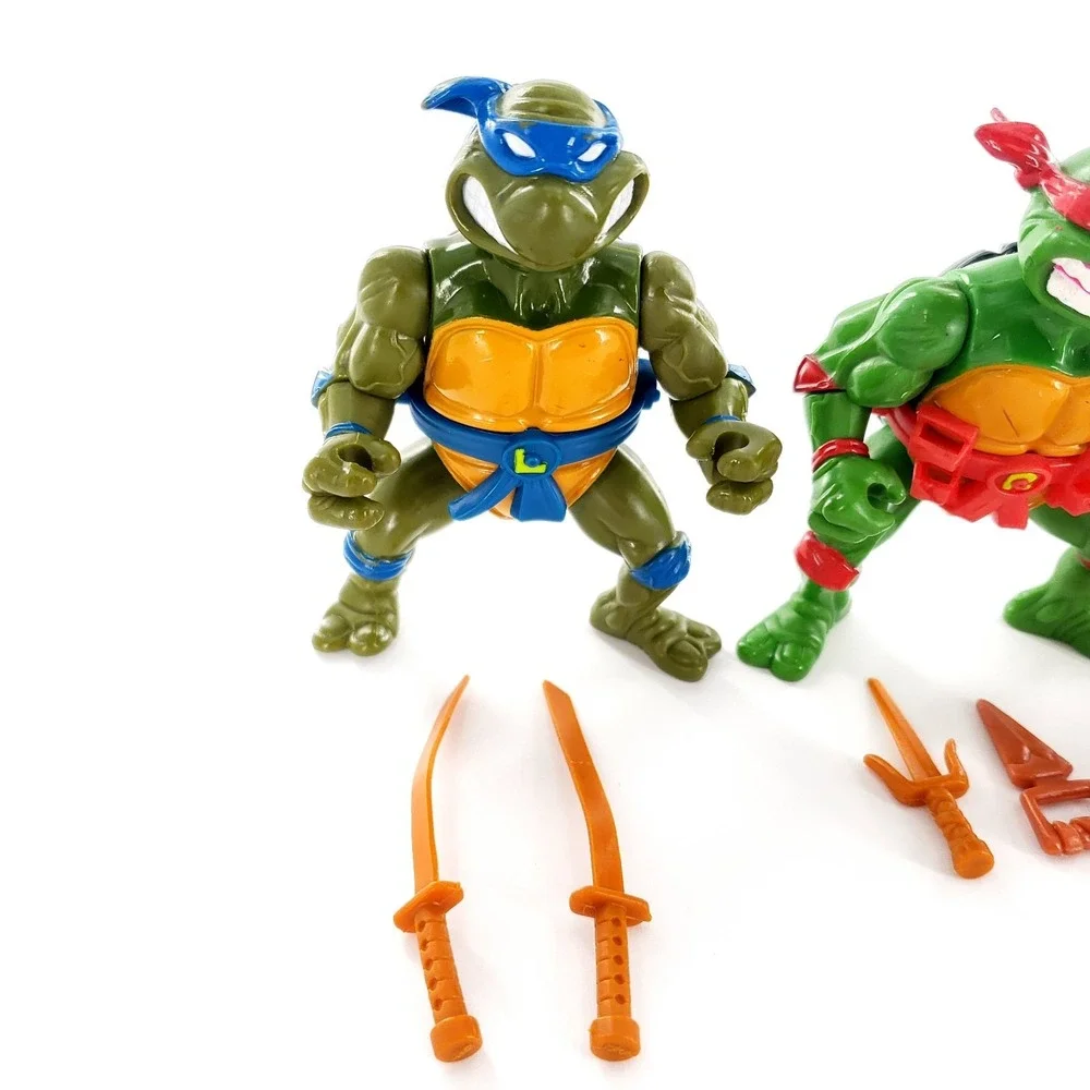 Vtg Teenage Mutant Ninja Turtles TMNT Figures Lot Of 3 Leo, Ralph, Splinter